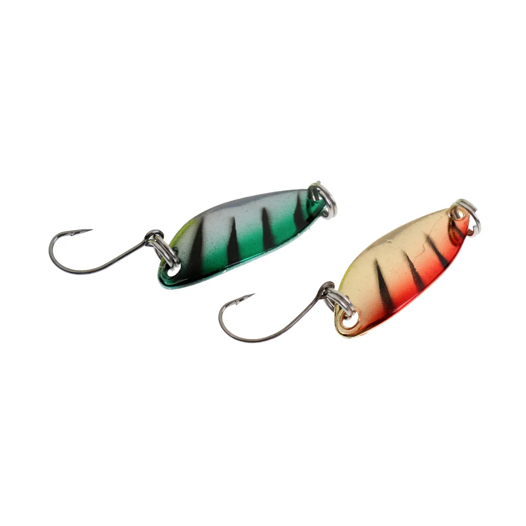 6pcs Artifical Lure Fishing Spoon Lures Metal Hard Baits Topwater Sequins for Saltwater Freshwater Fishing Lures