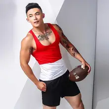 Мужской жилет без рукавов сексуальный Сплит дышащая спортивная одежда индивидуальные BOYTHOR