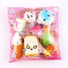 Squishy Slow Rising 10 Pcs Pack Food Squishes Pendant Donut Charm Anti stress Kawaii Squishies Stretchy