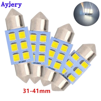 

AYJERY 1000 PCS C5W 31mm/36mm/39mm/41mm White 1210 3528 6 LED Festoon Dome LED Light Bulbs 6S MD Reading Light 12V Car Light