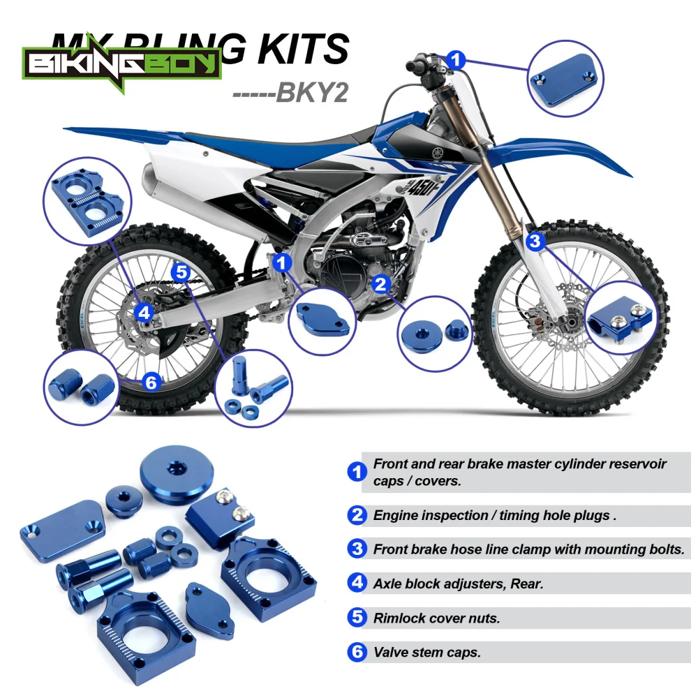 BIKINGBOY для Yamaha YZ 250 F YZ250F 2014 2017 450 YZ450F 2010 MX вездеход мотокросса алюминиевый сплав CNC