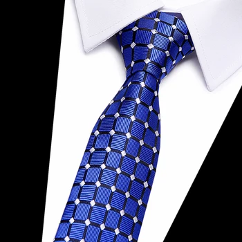 

Fashion Plaid Tie Men's Striped Ties 7.5 cm Necktie Black Neck Tie For Formal Business Groom Wedding Party Accessory