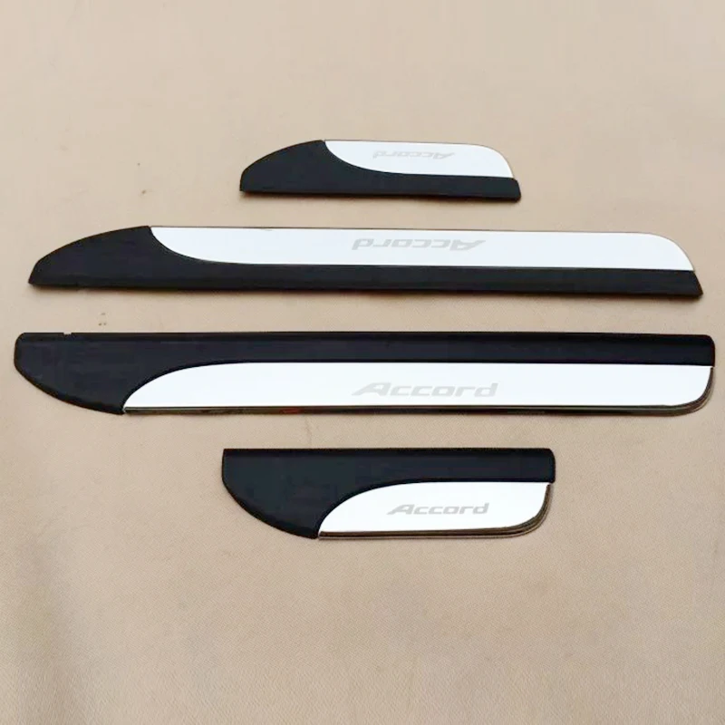 

For Honda Accord 10th 2018 2019 Stainless Steel Door Sill Trim Protectors Guard Cover Trim Car Styling accessories 4PCS