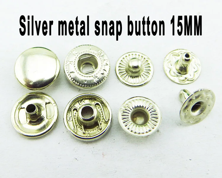 50 шт. 15 мм металлические черные кнопки для лица Фирменная швейная одежда сумка аксессуар кнопка для одежды SMB-016K