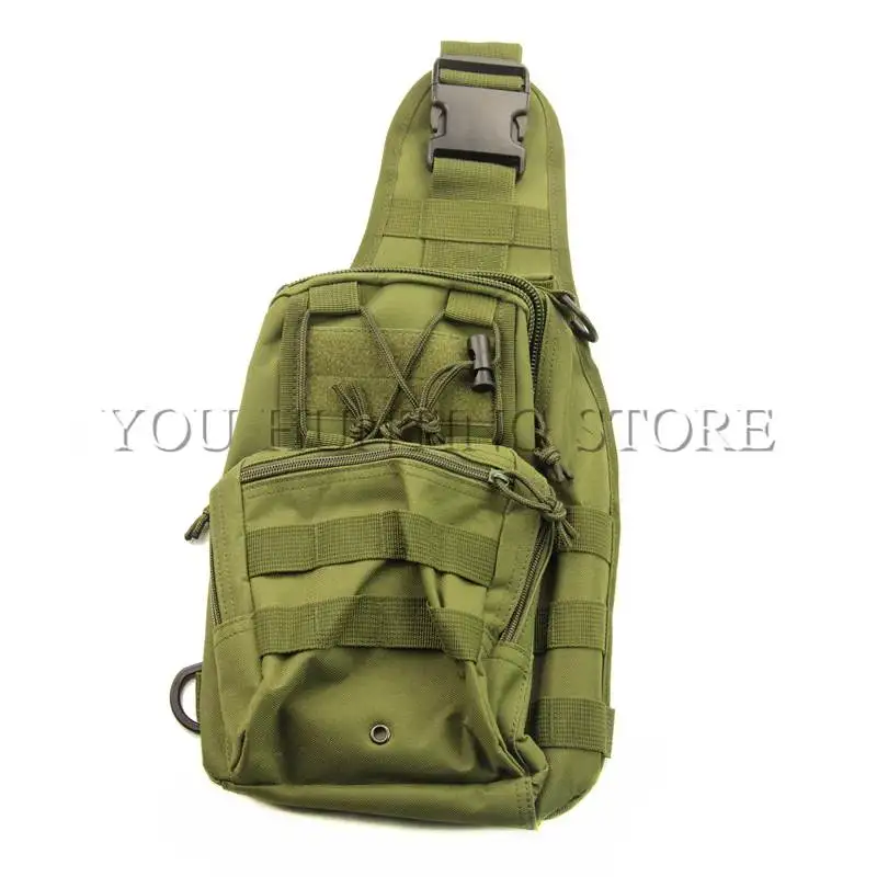 Тактический Открытый спортивный нейлоновый болотный нагрудный пакет охотничий кемпинг кросс-боди слинг одно плечо сумка - Цвет: Green