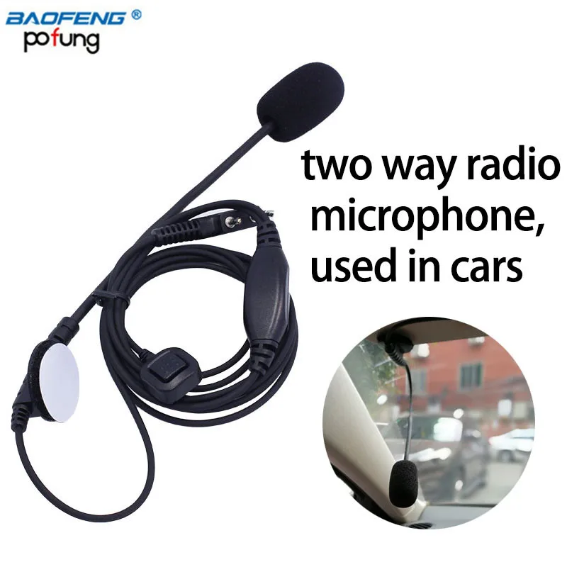 Abbree Stereo Jack Mini Wired Car Microphone External Mic PTT Portable