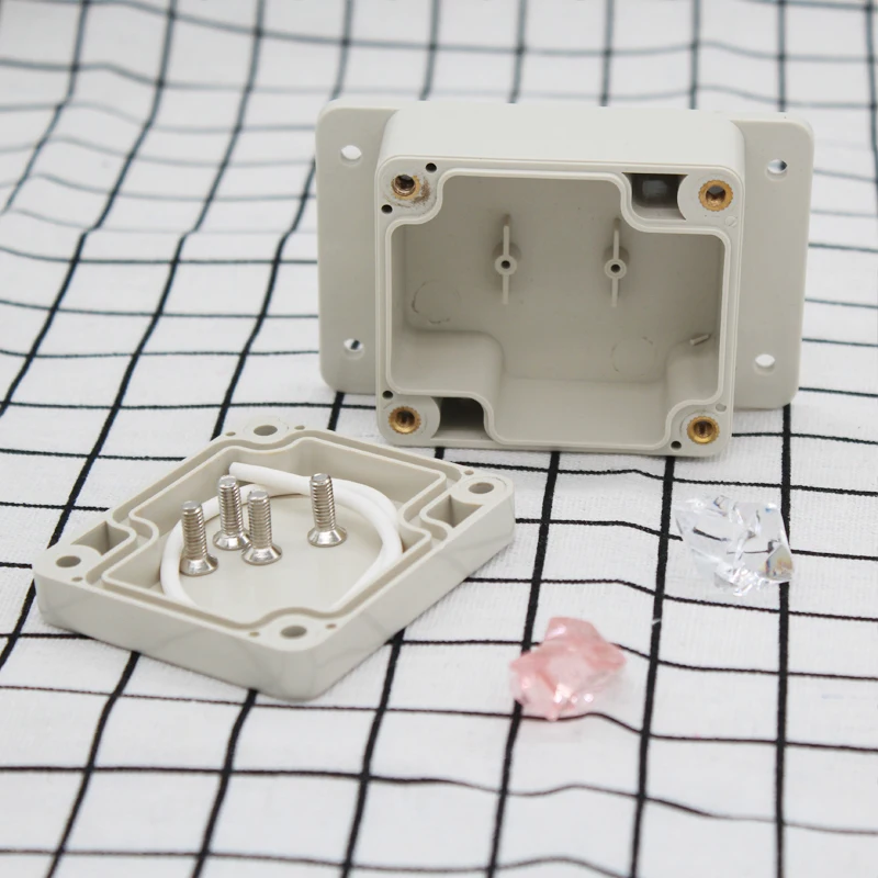 

Free shipping , IP65 waterproof small plastic enclosure with wall mounting fringe use for control box 63*58*35mm F20-2