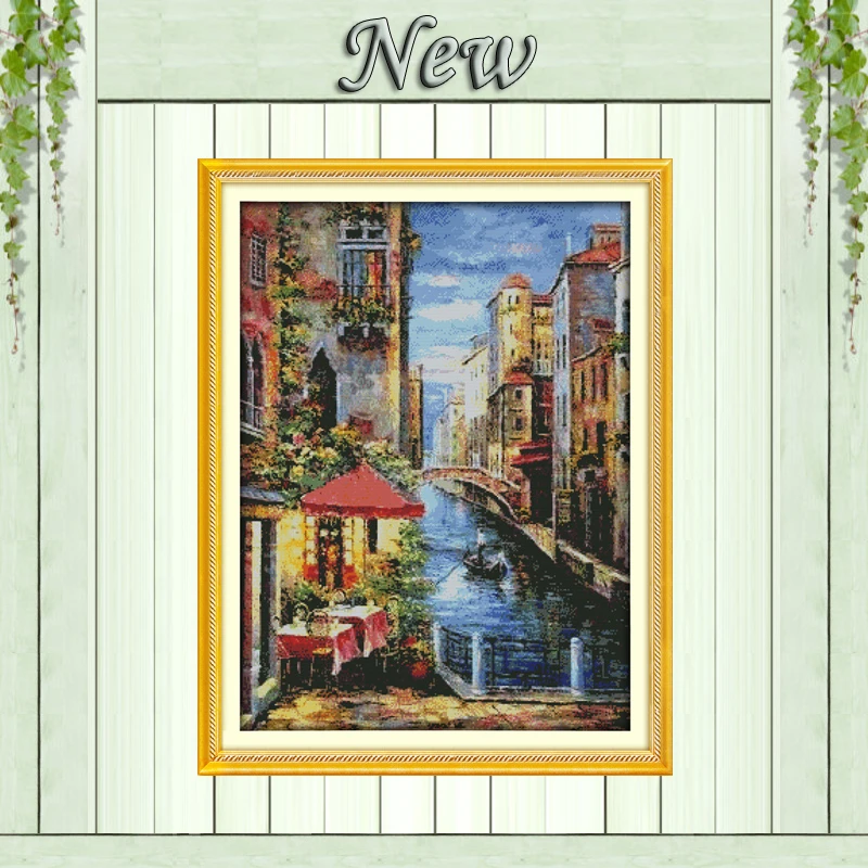 

Venetian scene Scenery,11CT printing on canvas DMC 14CT Cross Stitch kit,all embroidery needlework Sets,house Scenic Home Decor