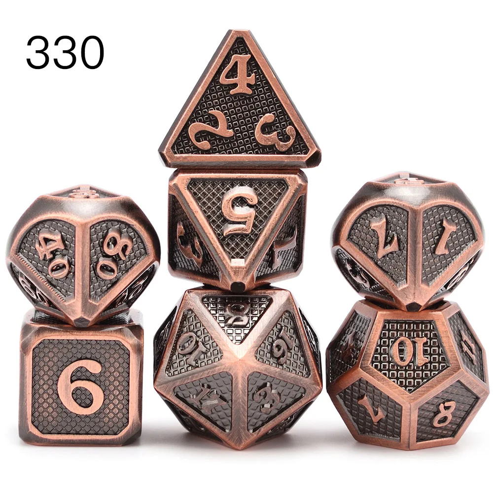 Battleworn Серебряный набор из 7 металла Dice Die D4 D6 D8 D10 (00-90,0-9) D12 D20 для ролевых игр Подземелья и Драконы Pathfinder