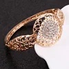 MINHIN Women Delicate Gold Bridal Jewelry Sets Rhinestone Pendant Collar Bracelet Crystal Earrings Rings Wedding Accessories 5