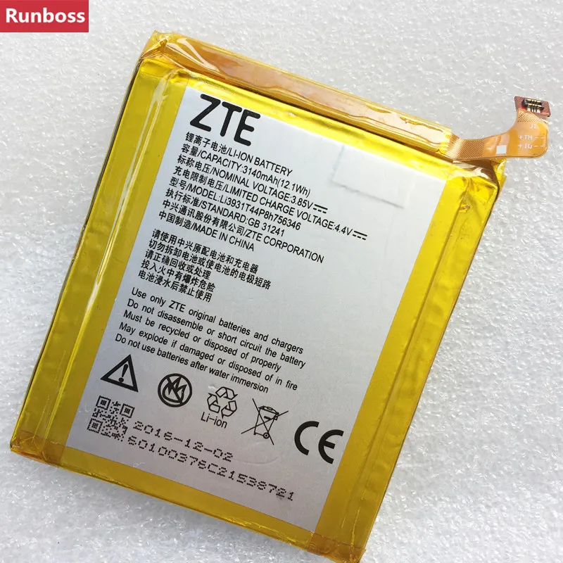 

3140mAh Li3931T44P8H756346 Battery For ZTE Axon 7 / Axon 7S / A2017 / A2017U / A2017G / A2018 / Grand X4 / Z956 5.5inch Battery
