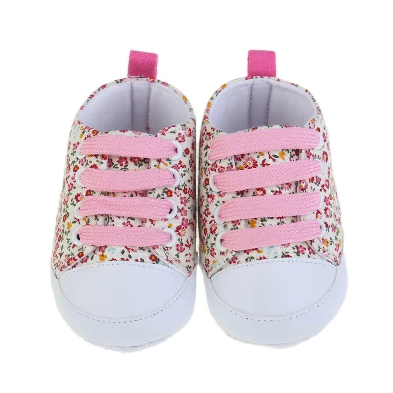 Toddler Unisex Kids Casual Lace Up Sneaker Soft Soled Baby Crib Shoes 0 18M Cute First