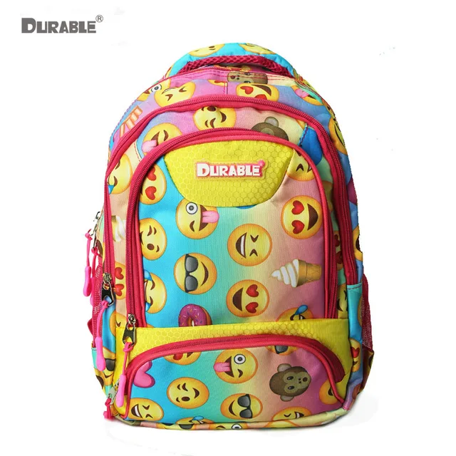 Durable Emoji Hy Smiling Face Monkey Pattern Printing Cute Durable Emoji Hy Smiling Face Monkey Pattern Printing Cute Backpack For Scool Carry Book Bags