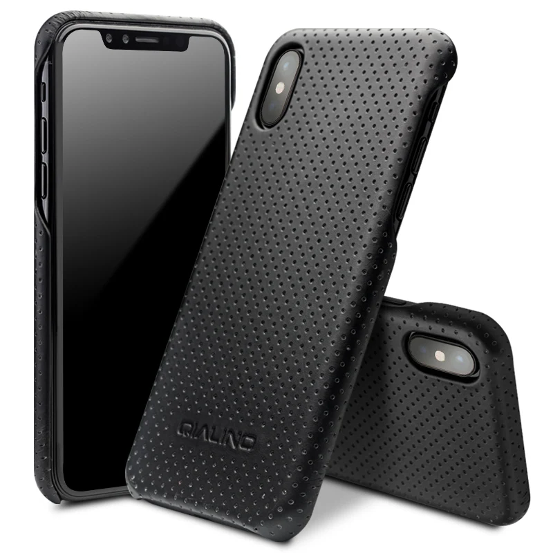 

QIALINO Genuine Leather Bag Case for iPhone X Fashion Anti knock phone Bag Cover for iPhone X Luxury Phone Case for 5.8 inch