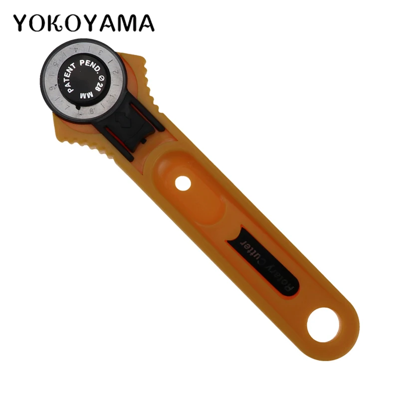 

YOKOYAMA 28mm Wheel Round Cloth Rotary Cutter Cutting Patchwork Roller Knife Leather Paper Fabric Cutting Tool DIY Sewing Tool