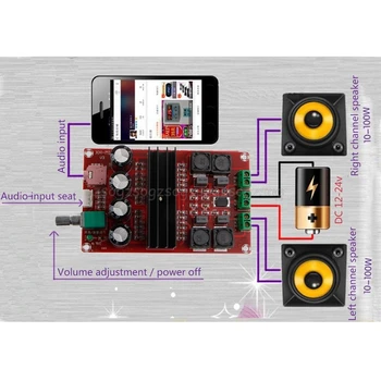 

TPA3116D2 2x100W 2 Channel Digital Amplifier Audio Board 12-24V DIY Module Jy19 19 Dropship