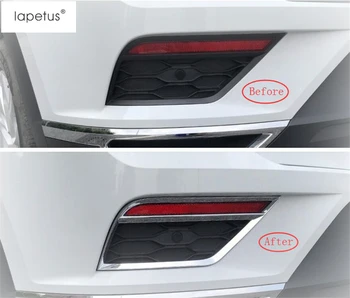 

Lapetus Accessories Fit For Volkswagen T-Roc T Roc 2018 - 2020 ABS Chrome Rear Fog Lights Foglight Lamp Molding Cover Kit Trim