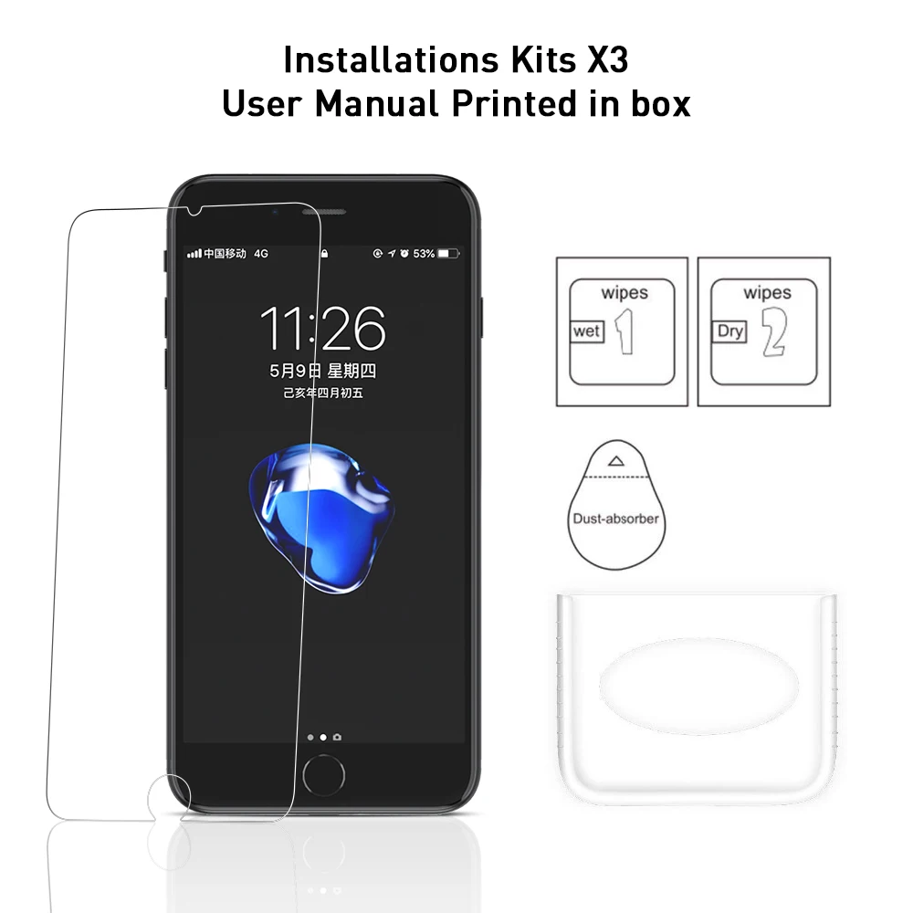 ZRSE [3 Pack] for iPhone X XS Max XR Tempered Glass for iPhone 5 5S SE 6 6S 7 8 Plus Screen Protector Protective Film for 4 4S (8)
