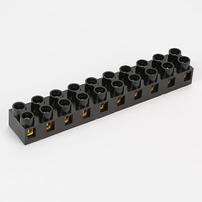 X5-2010 10pcs Electrical Wire Terminal Strip Block 20A 10P Barrier Flame-Redardant PC Base Copper Screw Connector Crimp | Обустройство