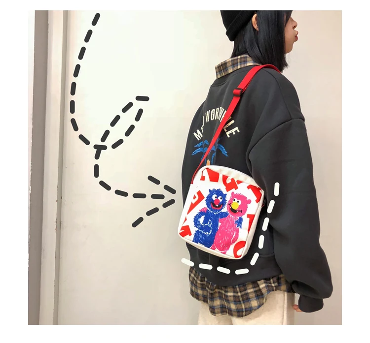 Menghuo Ins Super Popular Women Canvas Shoulder Bags Cute Small Mobile Phone Bags for Girls Boys hip hop chic Hand Pouch Bolsos_25