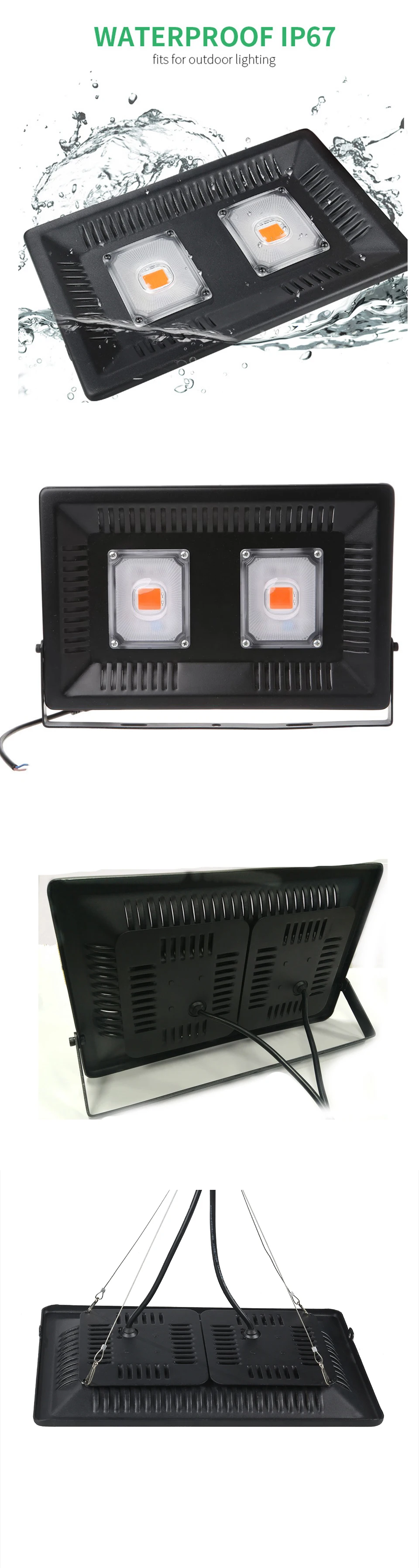 7 1 Led Grow Light Fitolamp 100W 150W Fitolampy For Seedlings Phyto Lamp For Plants IP67 COB Full Spectrum Indoor Grow Tent Box Lamp