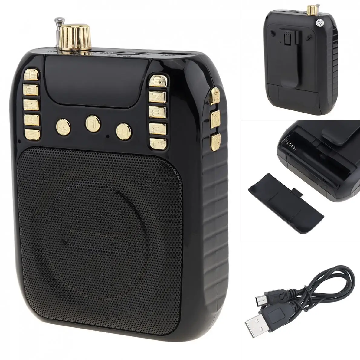 

T506 Portable Radio Mini Audio Card Speaker FM Radio with Audio Radio Amplification for Teacher Guide