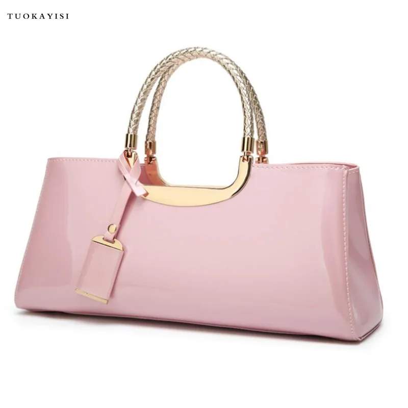 

Luxury Brand Fashion Patent Leather Women Handbag Sac A Main Female Hollow Out Exquisite Ladies Black Messenger women bag