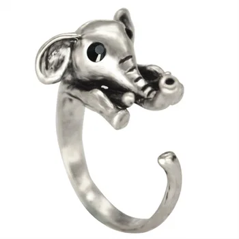 Kinitial 10Pcs New Bohemia Vintage Antique Silver Bronze Plated Boho Rings Unique Design Elephant Ring Knuckle Midi Rings