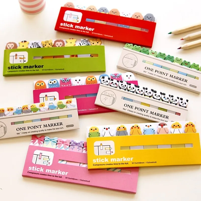 

Kawaii Self-adhesive Sticky Notes Mini Planner Stickers Memo Pad Cute Notepad Office School Stationery Supplies Note 02080