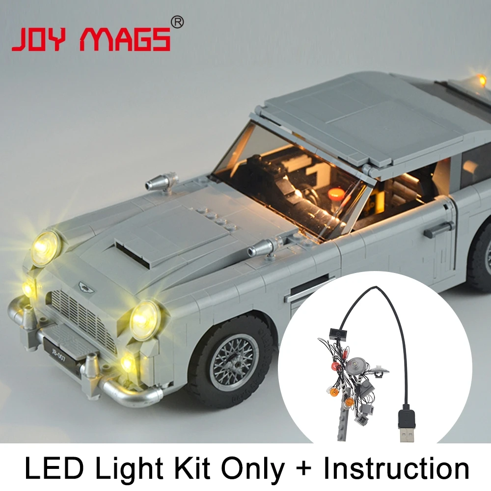 JOY MAGS светодиодный светильник для 10262 Creator James's Bond Aston Marting DB5 светильник совместим с 21046