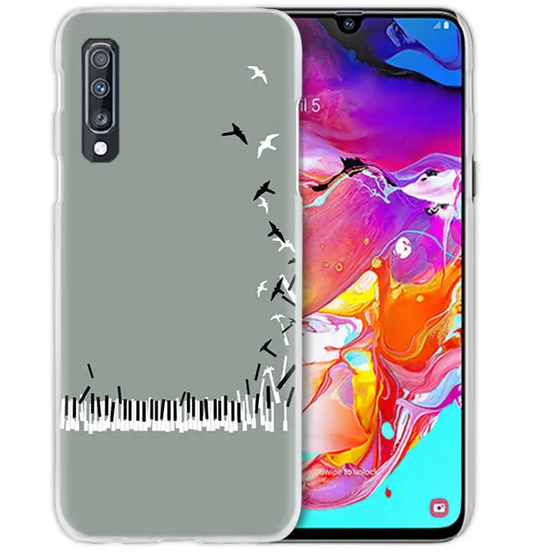 Чехол I Love Piano Music для samsung Galaxy A50 A70 A20e A40 A30 A20 A10 A8 A6 Plus A9 A7 жесткий прозрачный чехол для телефона из поликарбоната