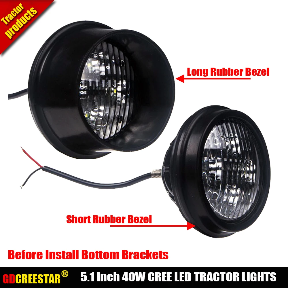 12V 24V Round Led Flood tractor TL2060 TL2080 For Allis Chalmers John Deere Agricultural LED Lights x2pcs