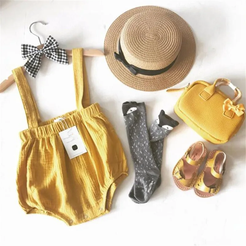 

EnkeliBB Baby Girl Boy Cute Overall For Summer Toddler Summer Clothing Girls Strap Pants European American Style Kids Overall