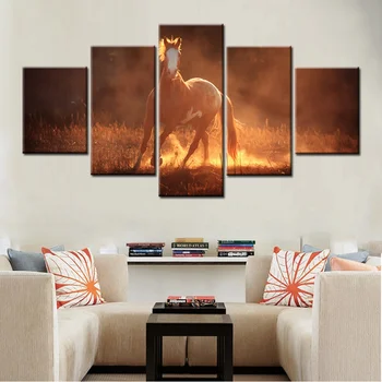 

5 piece horse Modern Home Decor Wall Art Pentium Mustang Print Picture Canvas Painting Animals Artwork for Office Decoration