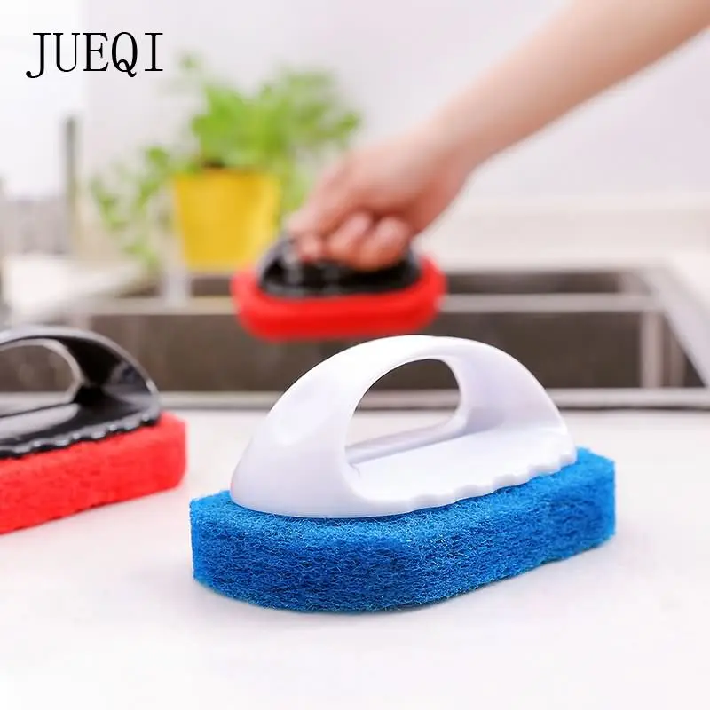 

Kitchen Cleaning Bathroom Toilet Kitchen Glass Wall Cleaning Bath Brush Plastic Handle Sponge Bath Bottom Bathtub Brush
