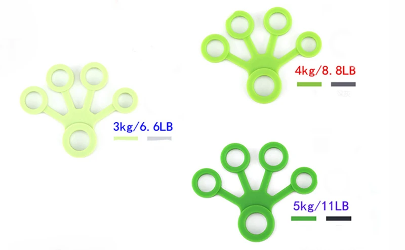 ITSTYLE Эспандеры для пальцев, резинки для тренировок, эластичная лента для упражнений, для фитнеса, стринг, для груди, разработчик, ручной захват - Цвет: 3pcs Green set