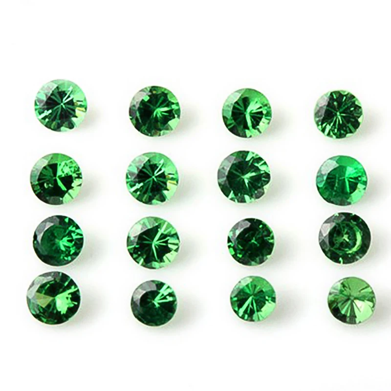 MELE Natural 2.5mm round cut Tsavorite for jewelry making,green loose gemstone with bright color,DIY main stone color fire