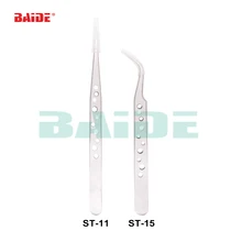 С отверстием из нержавеющей стали пинцет высокого качества ST-11 ST 15 прецизионный Пинцет для красивые ресницы ремонт телефона Toosl 300 шт./партия