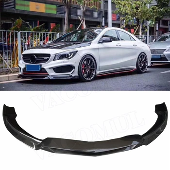 

For CLA Class Carbon Fiber Front Lip Spoiler For Mercedes Benz W117 CLA180 CLA200 CLA250 CLA45 AMG R1 Style Bumper Chin Guard