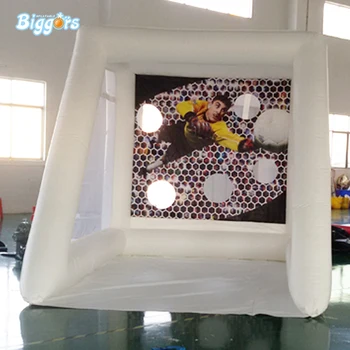 Online Hot Selling PVC Tarpaulin Inflatable Football Goal Soccer Kick With Blowers