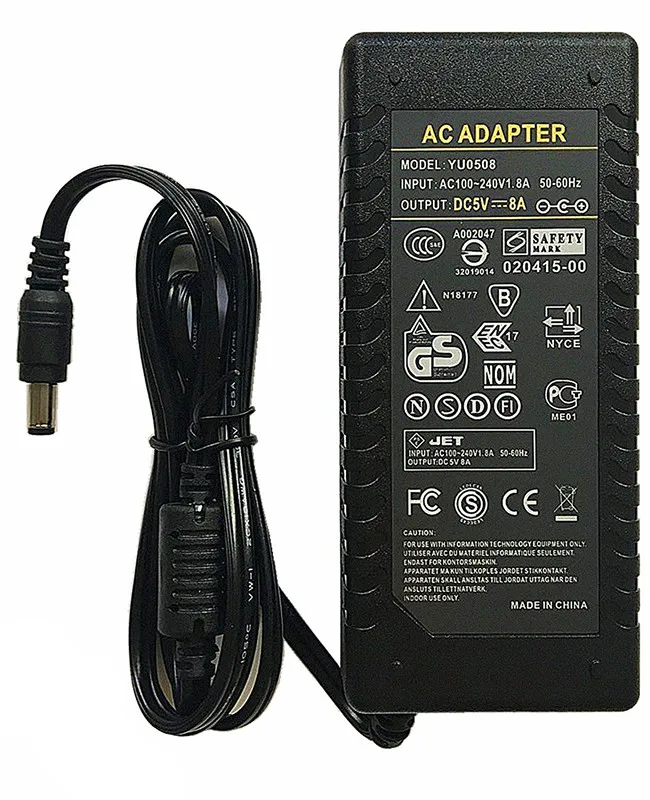 EU US 5V 6A 8A 10A 50W 100 240V Светодиодный источник питания Netzteil Transformatoren адаптер Баланс