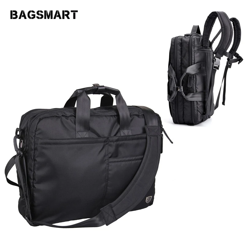 

BAGSMART Multifunction Men Laptop Backpack Black Laptop Bag For 14-17 Inch Computer Polyester Laptop Backpack Bag Travel Bags