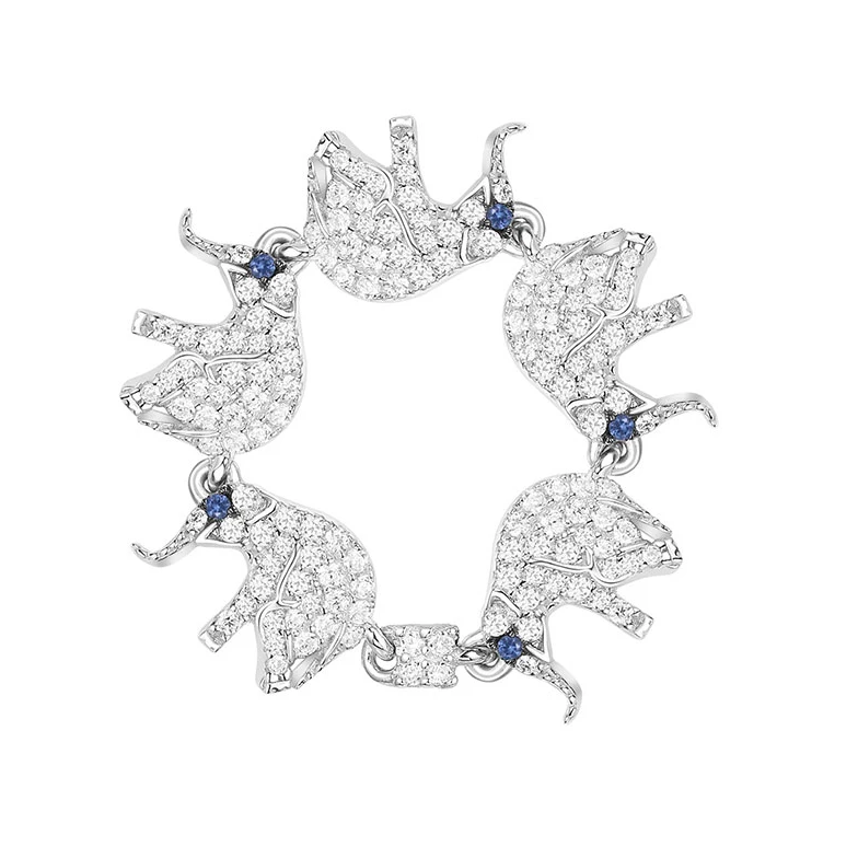

service you Fashion 100% Sterling Silver APM Original 1:1 High Quality Elephant Ring Women Jewelry Free Mail