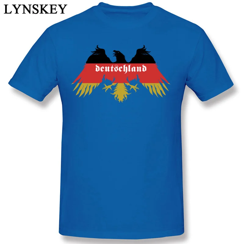 Designer Design Tops T Shirt for Men 100% Cotton Fabric Summer Fall Crewneck T-shirts Casual Sweatshirts Deutschland Flag Colors of Germany blue