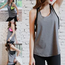 Женская дышащая майка из 2 предметов Быстросохнущий противоударный бюстгальтер для йоги и фитнеса XR-Hot