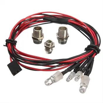 

SEKINEW New Style RC On-Road Car LED Night 5mm White And 3mm Red Headlamps 4 LED Light Interior Accessories Ornaments