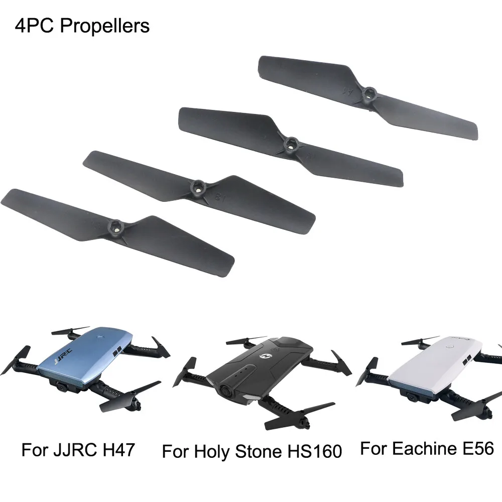 4 pc Пропеллер для Eachine E56 для JJRC H47 для святой камень HS160 Квадрокоптер с дистанционным управлением аксессуары, запасные части для дрона ЧЕРНЫЙ опора FE16d