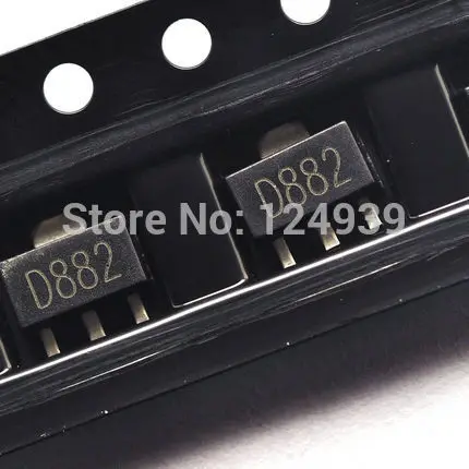 500 ШТ./ЛОТ D882P D882 2SD882 3A 40 В СОТ-89 NPN Silicon Power Транзистор NEW |