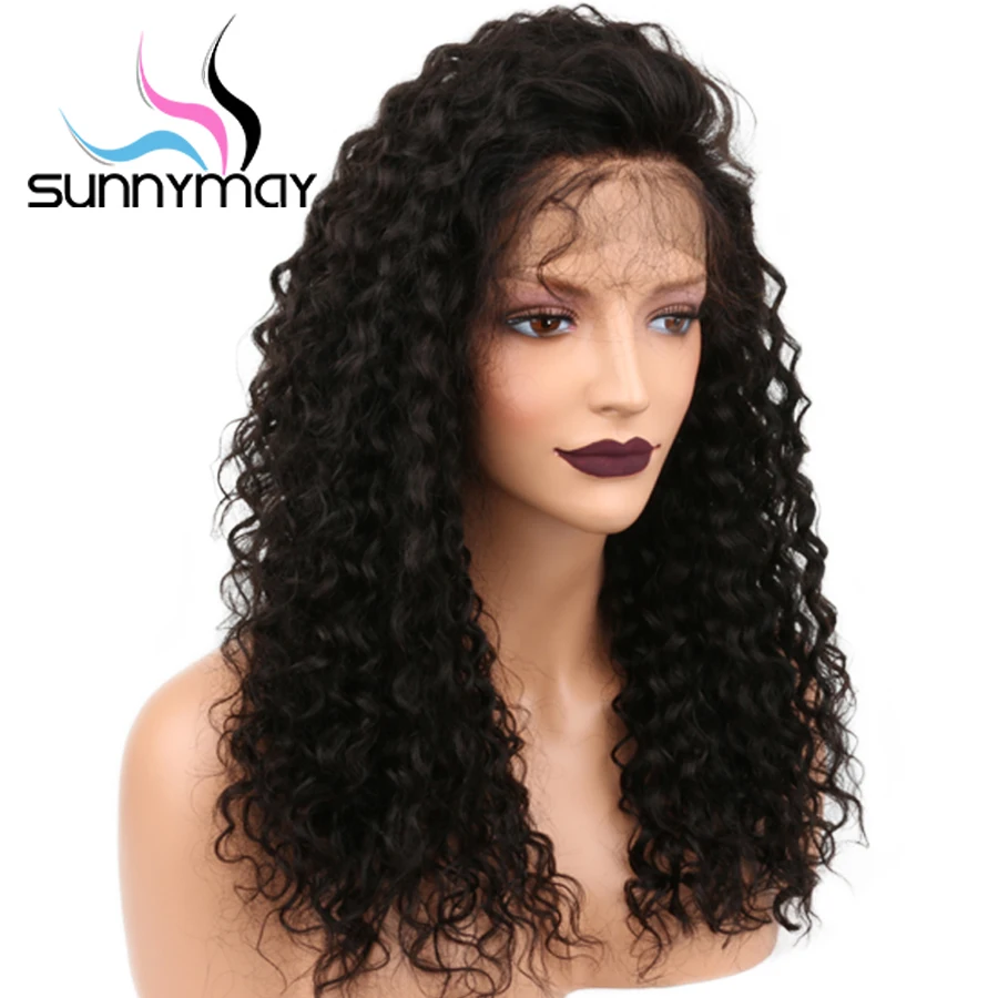 Sunnymay 13x4 кудрявые кружевные передние человеческие волосы парики 150% Remy