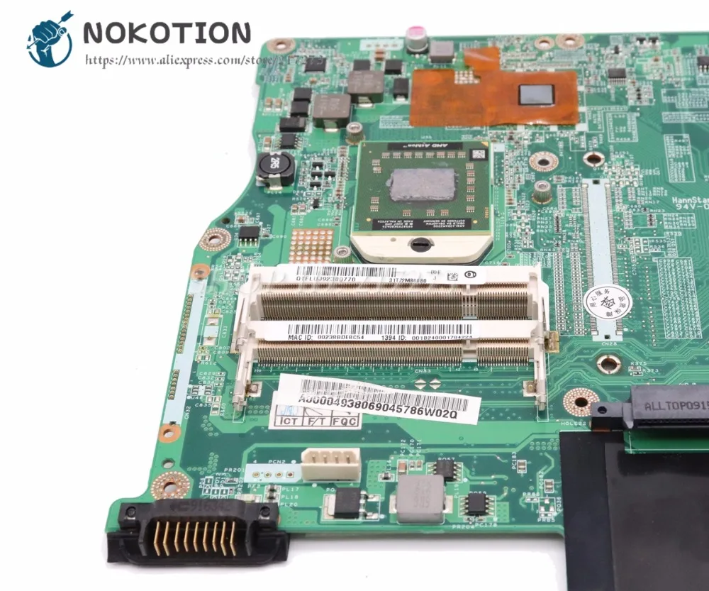 NOKOTION A000049380 DA0TZ2MB8D0 материнская плата для ноутбука Toshiba Satellite P505D Материнская плата ноутбука DDR2 гнездо S1 процессор